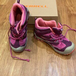 Merrell Kids Girls Chameleon 7 Access Mid Waterproof Hiking Boot Size 3.5